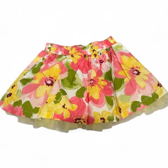Gymboree Floral Tulle SKIRT Size 4T Pink Yellow - Picture 4 of 4